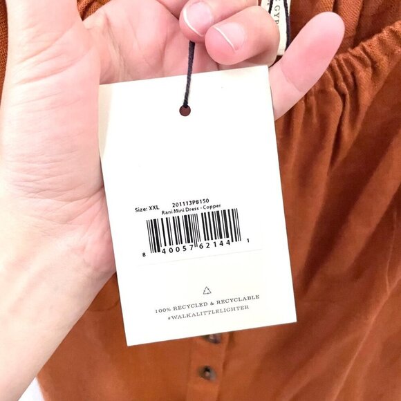 NWT Spell and the Gypsy Rani Mini Dress Copper Size XXL - Picture 5 of 8
